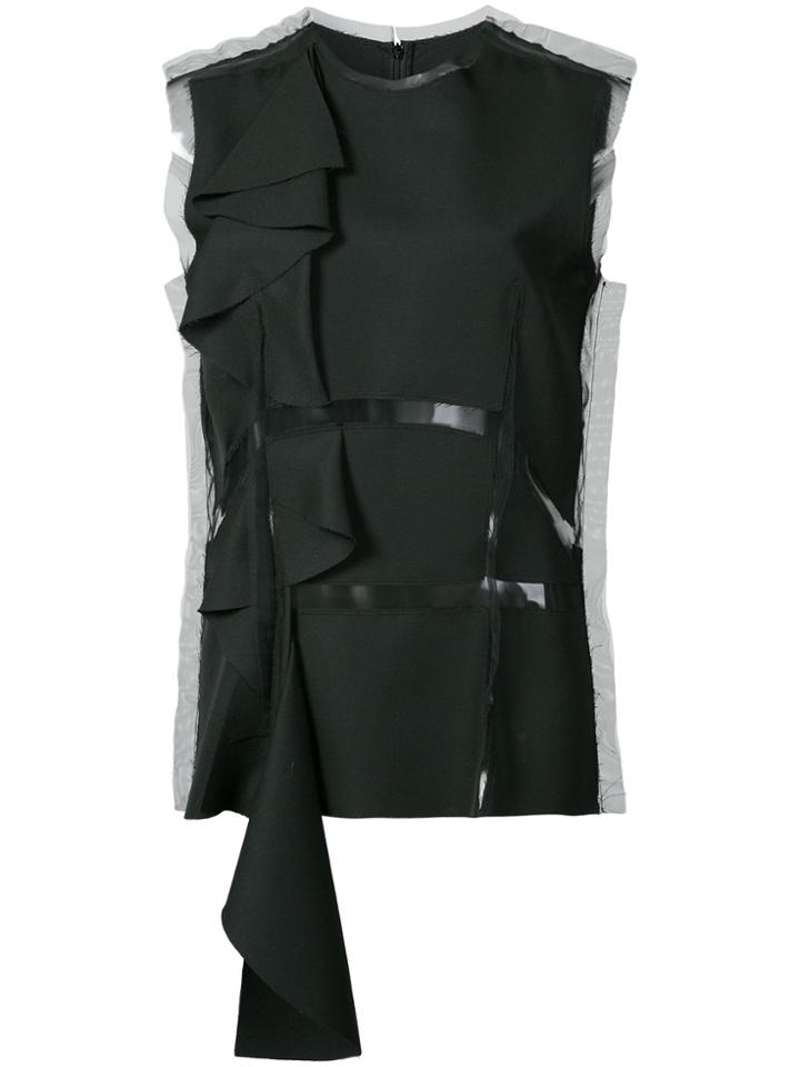 Maison Margiela Sleeveless Deconstructed Top - Black