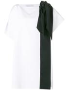 Gianluca Capannolo Stripe Detail Shift Dress - White