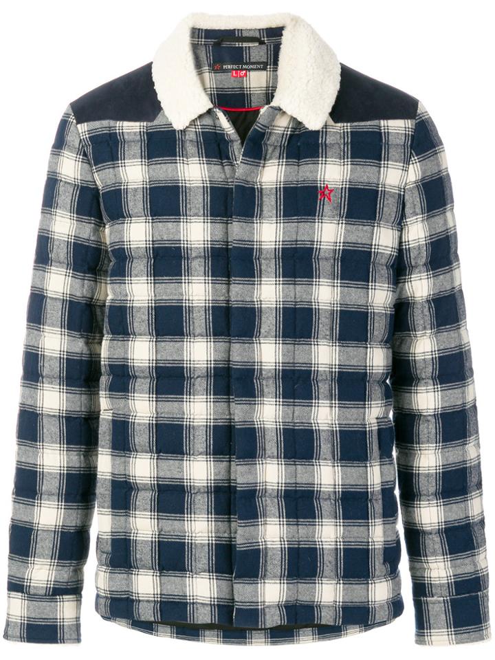 Perfect Moment Ski Faux Shearling Trim Jacket - Blue