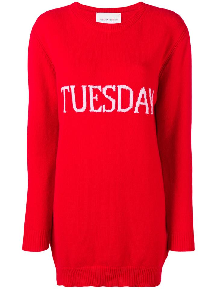Alberta Ferretti Tuesday Sweater Dress - Red