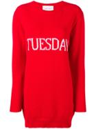 Alberta Ferretti Tuesday Sweater Dress - Red