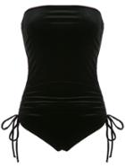 Adriana Degreas - Velvet Bodysuit - Women - Polyester/spandex/elastane - P, Black, Polyester/spandex/elastane