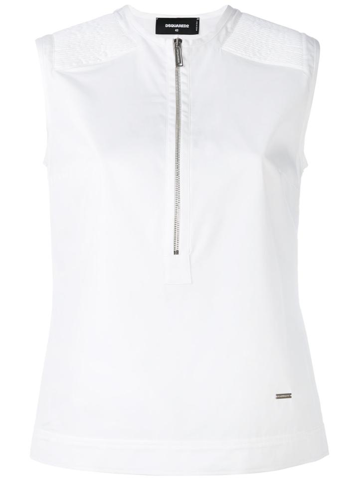 Dsquared2 Zip-detail Blouse - White