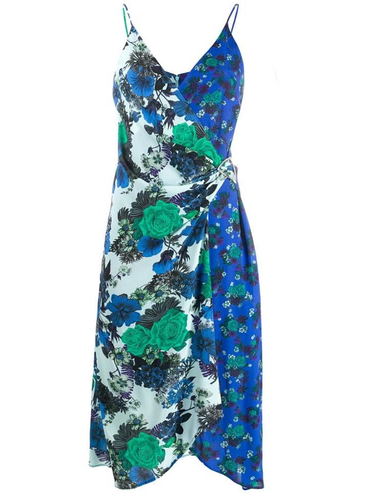 Pinko Wrap-around Midi Dress - Blue