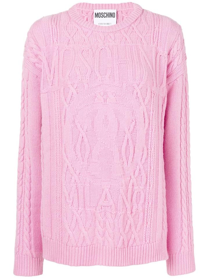 Moschino Patterned Loose Sweater - Pink