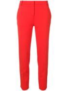 Pinko Slim Fit Cropped Trousers - Red