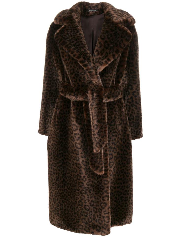 Tagliatore Molly Faux Fur Coat - Brown