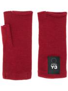 Y-3 Fingerless Knit Mittens - Red