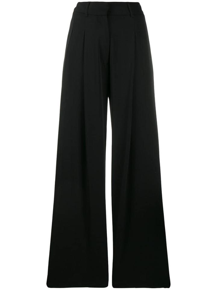 Guardaroba Wide Leg Tailored Trousers - Black