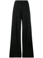 Guardaroba Wide Leg Tailored Trousers - Black