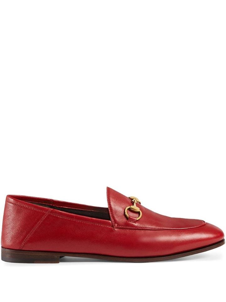 Gucci Horsebit Detail Loafers - Red