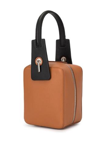 Bonastre Contrasting Handle Tote Bag - Brown