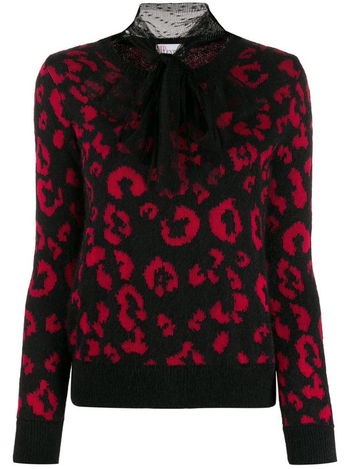 Red Valentino Red(v) Leo Rock Jacquard Jumper - Black