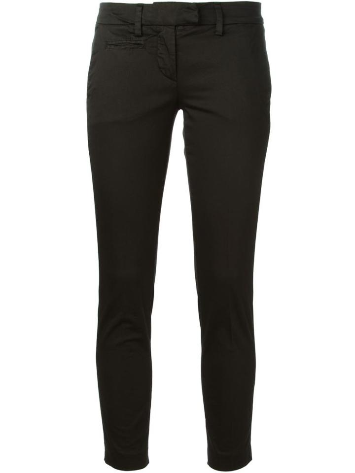 Dondup Slim-fit Cropped Trousers, Women's, Size: 26, Black, Cotton/spandex/elastane