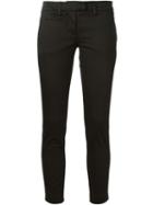 Dondup Slim-fit Cropped Trousers, Women's, Size: 26, Black, Cotton/spandex/elastane