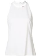 Cushnie Et Ochs Choker Tank Top, Women's, Size: 6, White, Spandex/elastane/viscose