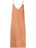 Matin V-neck Slip-on Dress - Brown