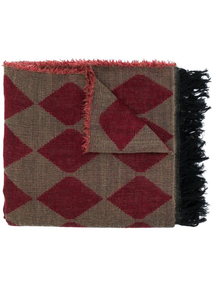 Uma Wang Geometric Print Scarf - Nude & Neutrals