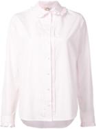 Ines De La Fressange Ruffled Detailing Blouse, Women's, Size: 38, White, Cotton