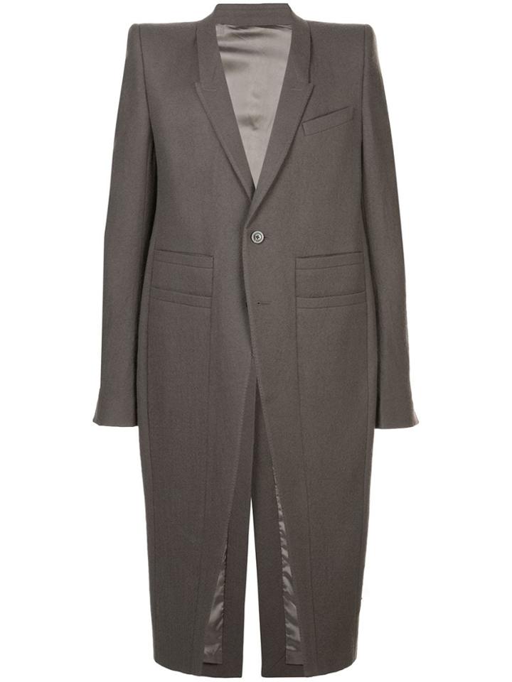 Rick Owens Neue Structured-shoulders Coat - Brown
