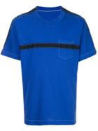 Sacai Stripe Detail T-shirt - Blue