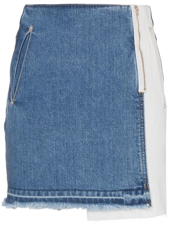 Sjyp Raw Hem Mini Skirt - Blue