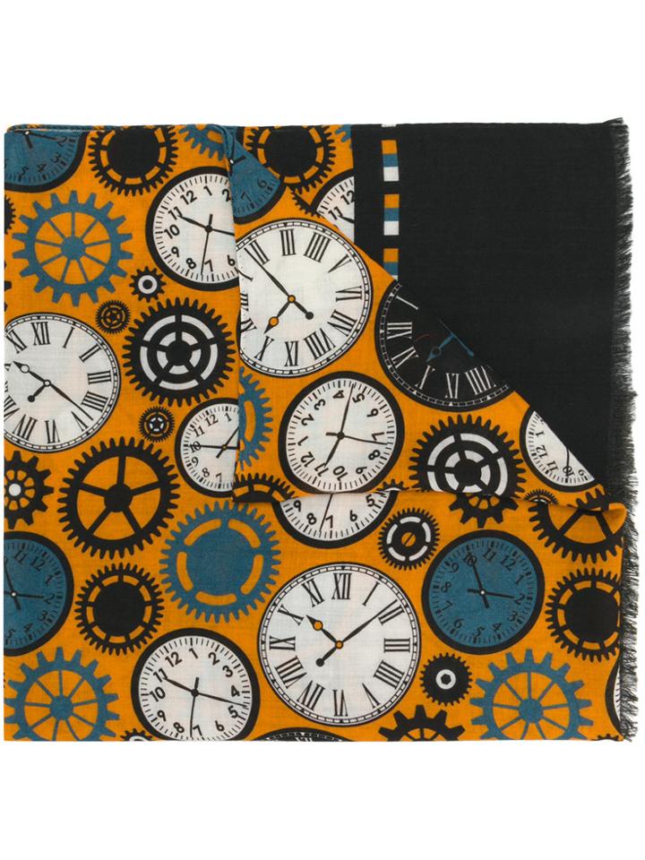 Fefè Clock Print Scarf - Multicolour