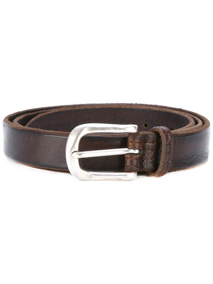 Orciani Embossed Details Belt - Brown
