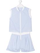 Dkny Kids Sleeveless Striped Playsuit - Blue