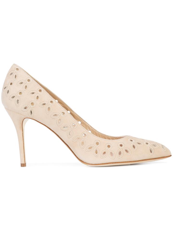 Oscar De La Renta Anna Cut-out Detail Pumps - Nude & Neutrals