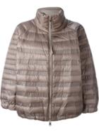 Moncler Cropped Puffer Jacket, Women's, Size: 1, Grey, Polyamide/feather Down