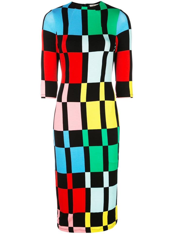 Alice+olivia Printed Midi Dress - Black