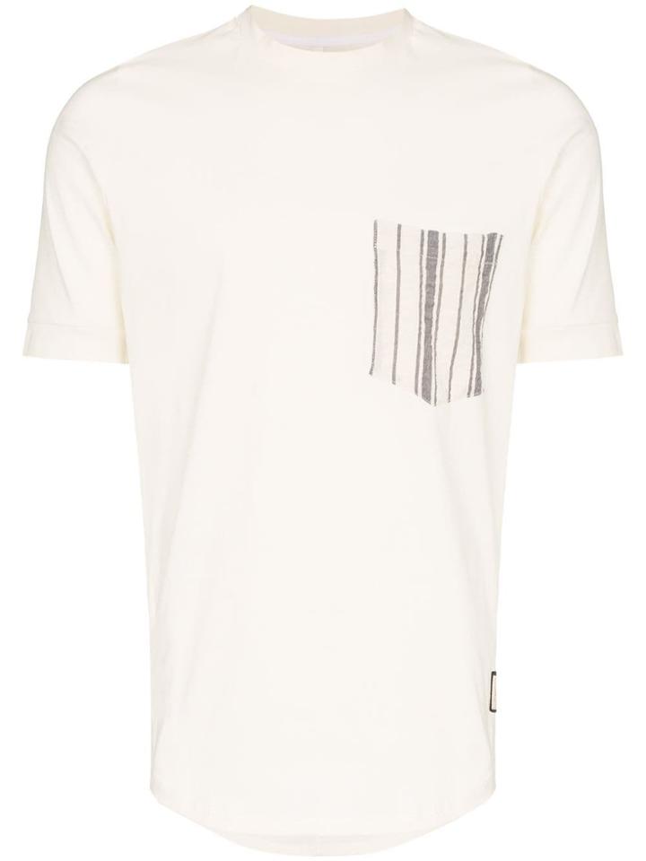 Prévu Formentera Striped Pocket T-shirt - White