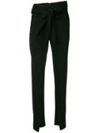 Ann Demeulemeester Foldover Waistband Trousers - Black
