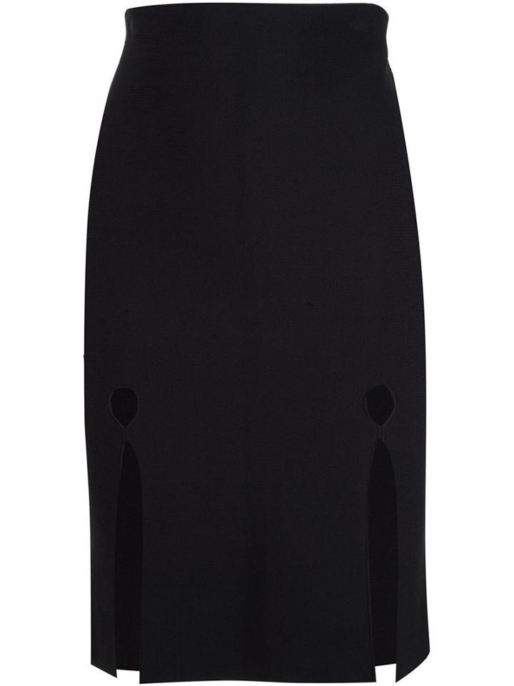 Alexander Wang Side Slit Skirt, Women's, Size: Xs, Black, Viscose/nylon/spandex/elastane