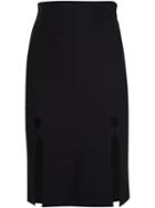 Alexander Wang Side Slit Skirt, Women's, Size: Xs, Black, Viscose/nylon/spandex/elastane