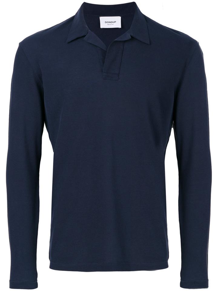 Dondup Longsleeved Polo Shirt - Blue