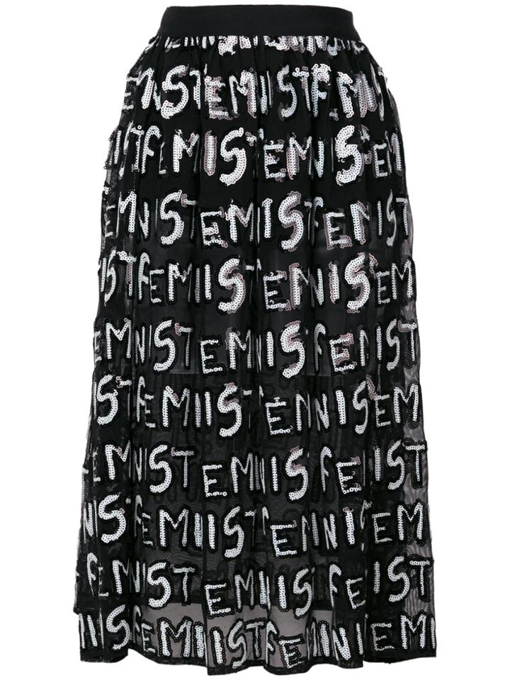 Alice+olivia Sequin Embellished Skirt - Black