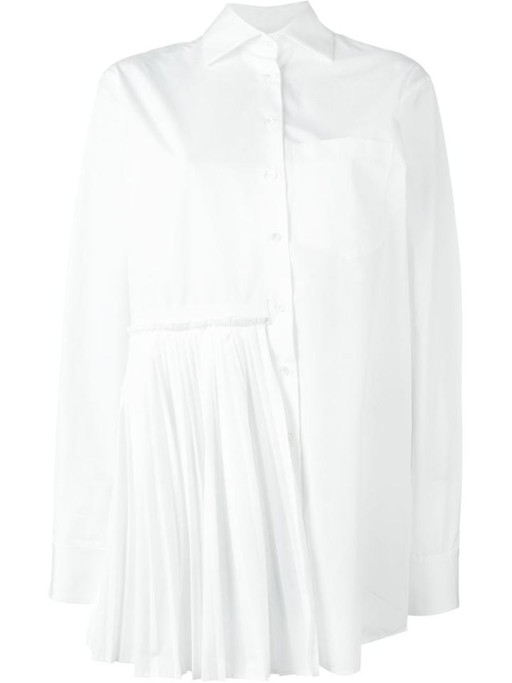 Off-white Pleated Dress