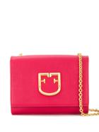 Furla 'ff' Logo Satchel - Red