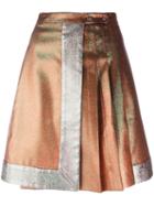 Marco De Vincenzo Pleated Front Skirt, Women's, Size: 42, Grey, Polyester/polyamide/acetate/viscose