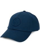 Stone Island Embroidered Logo Baseball Cap - Blue