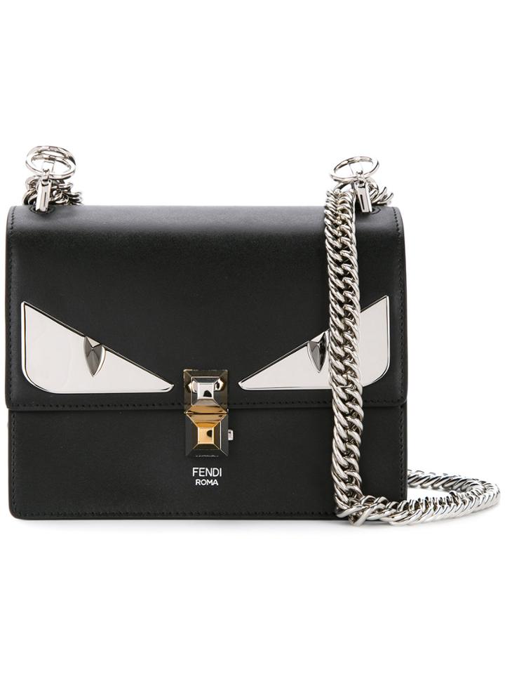 Fendi Kan I Bag Bugs Small Shoulder Bag - Black