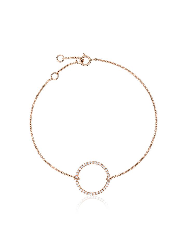 Rosa De La Cruz 18k Rose Gold Eternity 15 Diamond Bracelet - Metallic