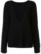 Rta Deep V-neck Jumper, Women's, Size: Xs, Black, Cashmere