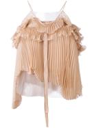 Rochas Pleated Top - Nude & Neutrals