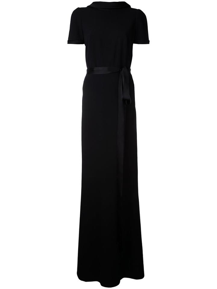 Paule Ka Short Sleeve Gown - Black