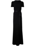 Paule Ka Short Sleeve Gown - Black