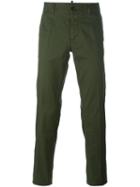 Dsquared2 Straight Leg Trousers, Men's, Size: 52, Green, Cotton/spandex/elastane