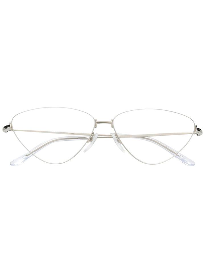Balenciaga Eyewear Cat Eye Glasses - Silver